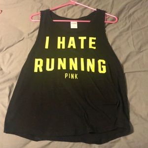 “I hate running” tank top